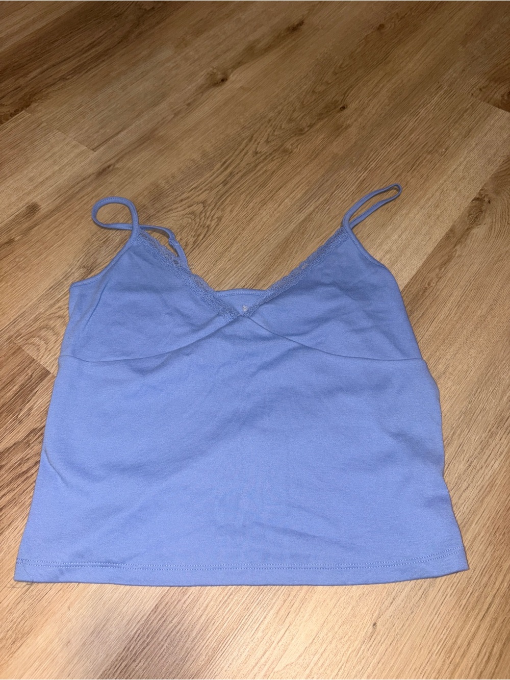 No Boundaries Lavender Lace-Trim Cami Top